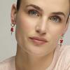 Boucles d'oreilles - LUXENTER - Kyus - Argent 925 - Or jaune 18k - Agate rouge