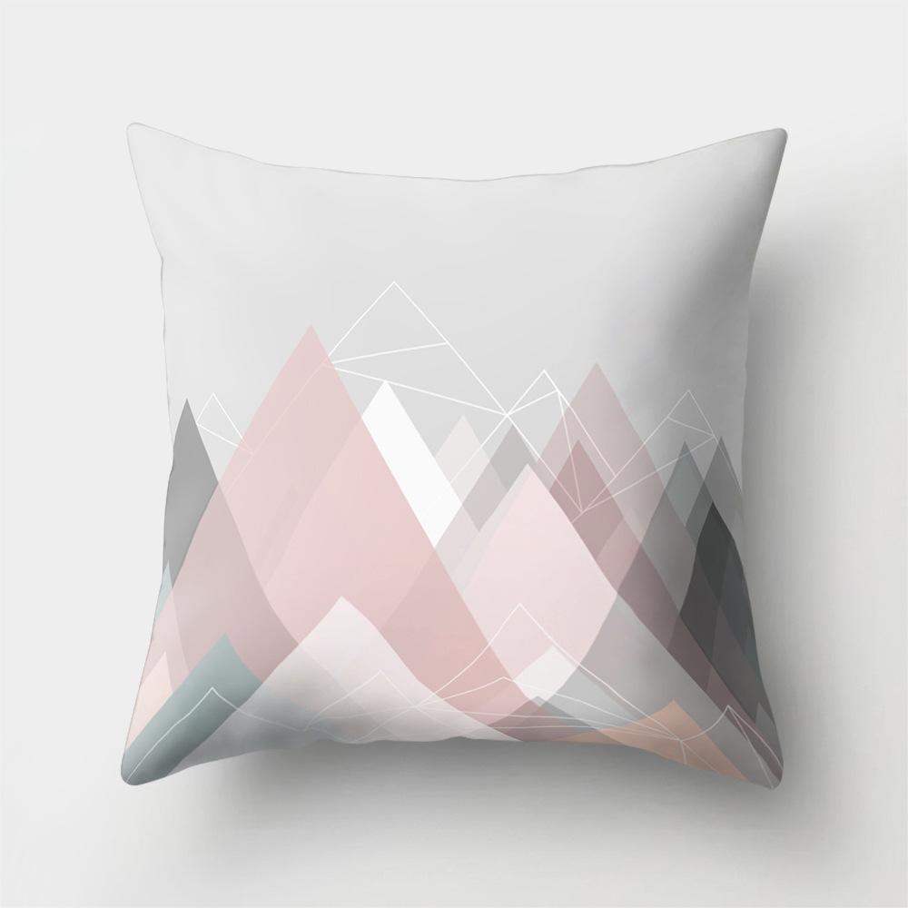 Creative Home Pictures Pillowcase Office Geometric Striped Flywheel Pillowcase Car Waist Pillowcase