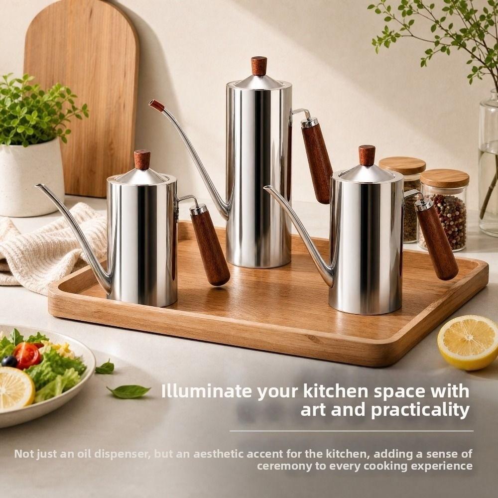 Drip-Proof Kitchen Oil Bottle Large Capacity Condiment Dispenser Olive Oil Jug Cooking Equipment