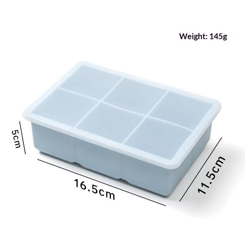 Food Grade Silicone Ice Tray 4/6 Grid Large Cubes Perfect for Summer Parties
