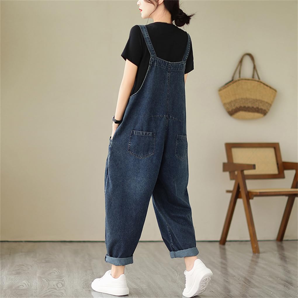 Mouhoukyo Denim Lang Damen Overall, Hose, Hose, Figurumspielender Einteiler, M-2XL (Gezeigte Farbe, 2XL)