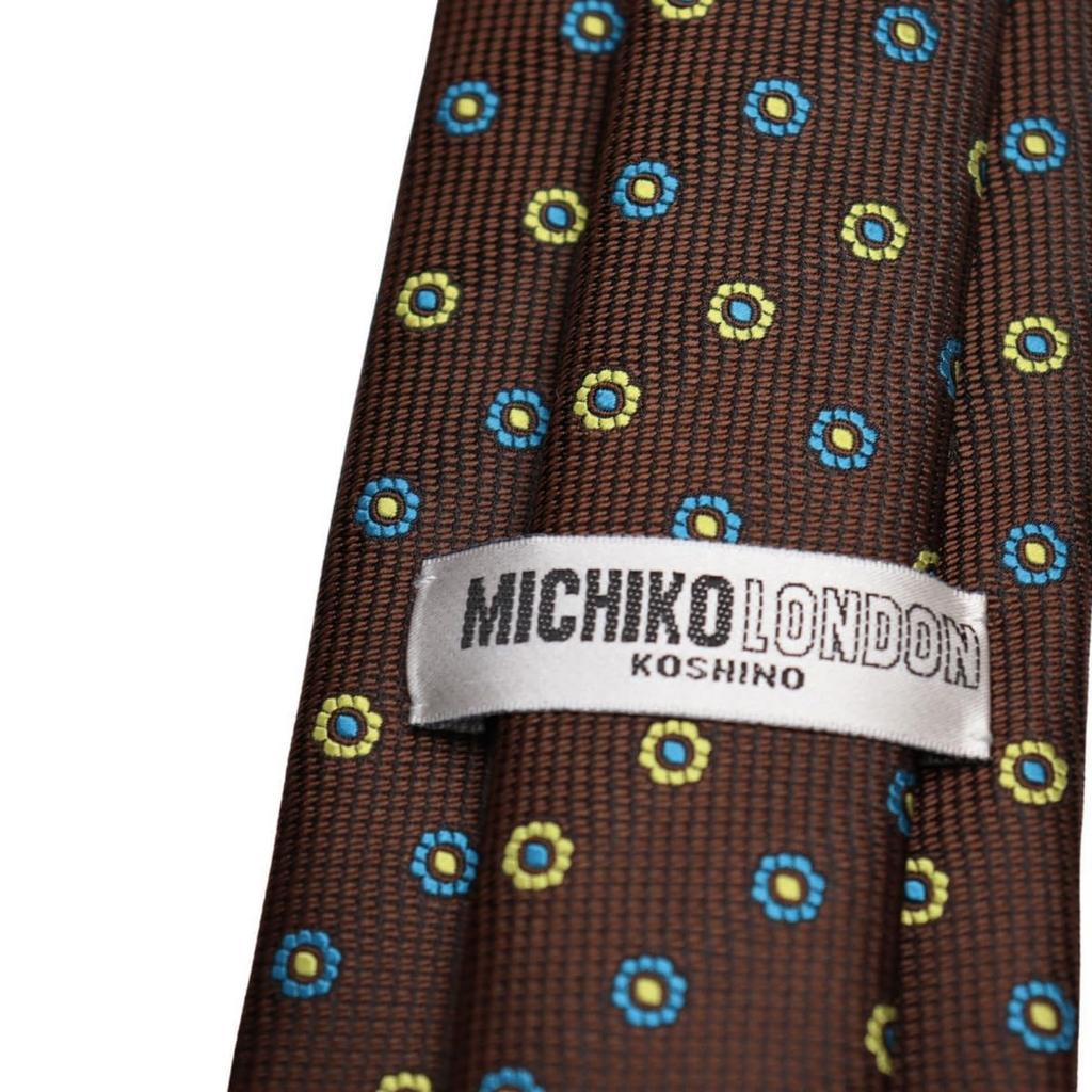 Michiko London Bonded Fabric with Lining for Made In KOSHINO Brand Komon Wrinkle-Resistant Volume, Japan, Necktie, Pattern, 100% Silk, Unisex, MKJ-038