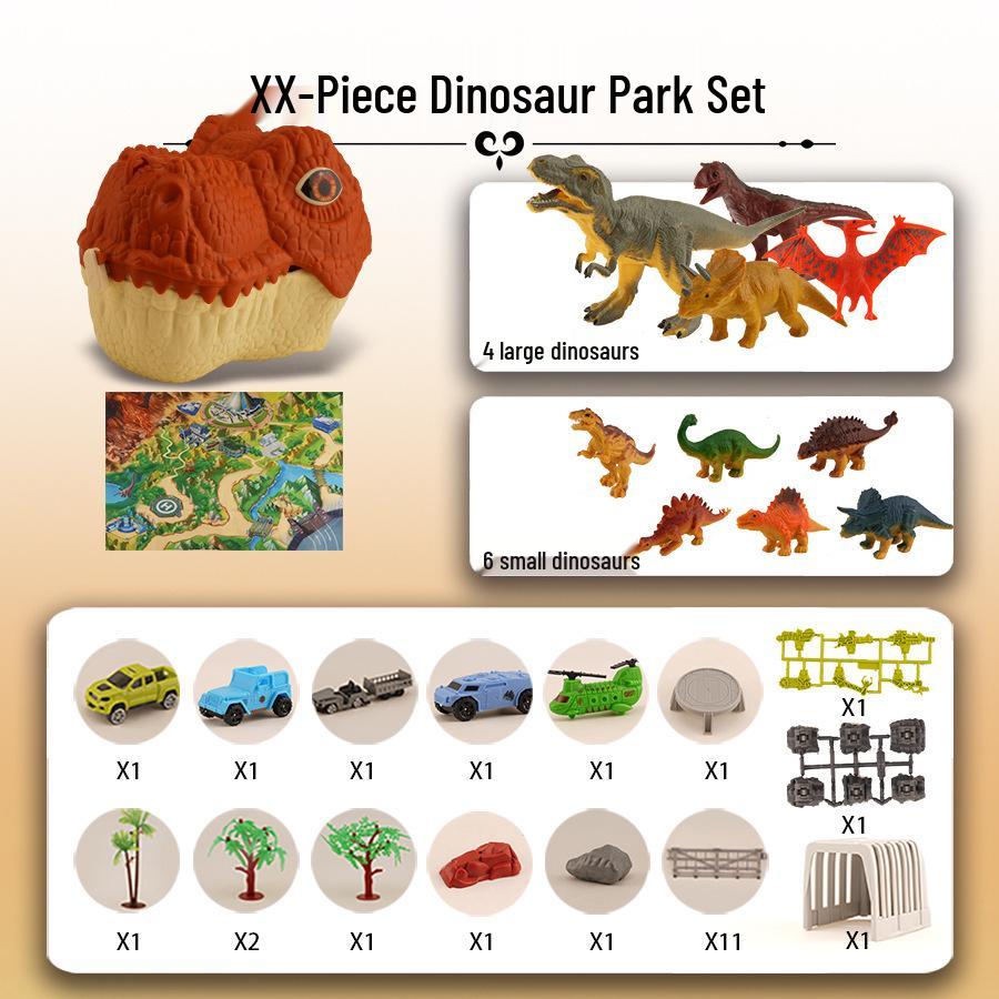Children s Dinosaur Egg Backpack with Simulation Plants and Animal Ornaments.