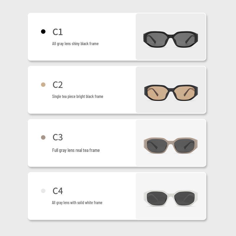 Unisex Trendy Runway Street Style Sunglasses - Small Metal Frame