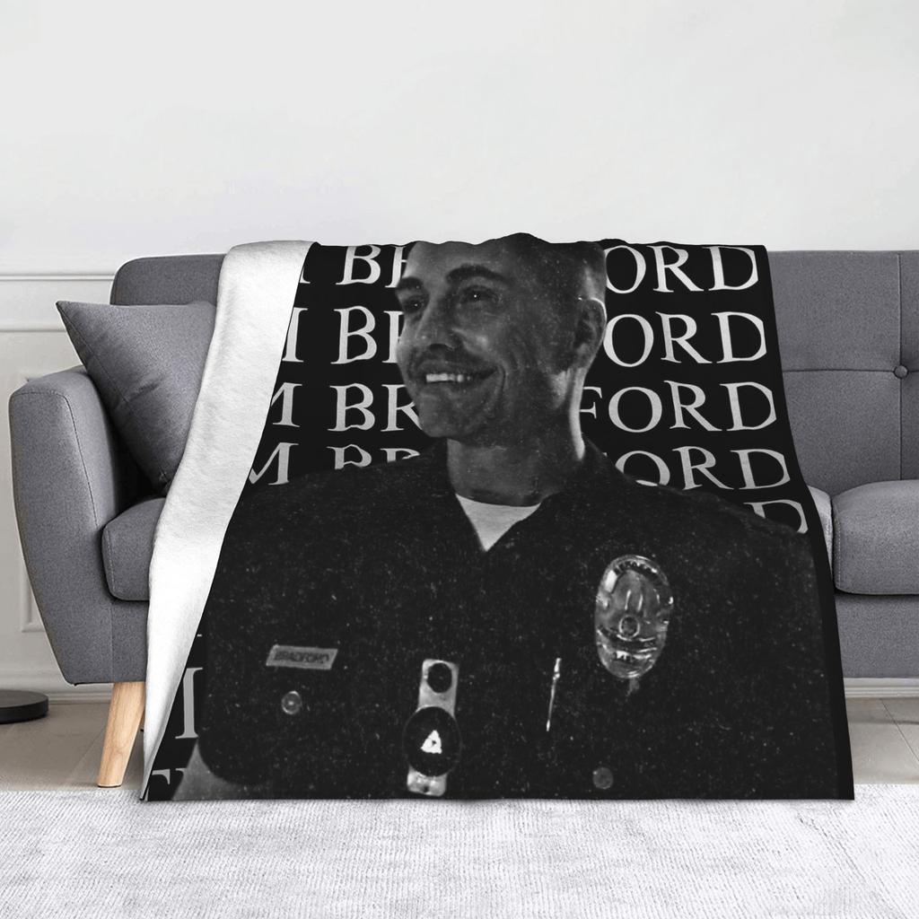 Tim Bradford The Rookie Coperte Velluto Autunno/Inverno Coperta Leggera Multifunzione per Letto Esterno Trapunta Sottile in Peluche