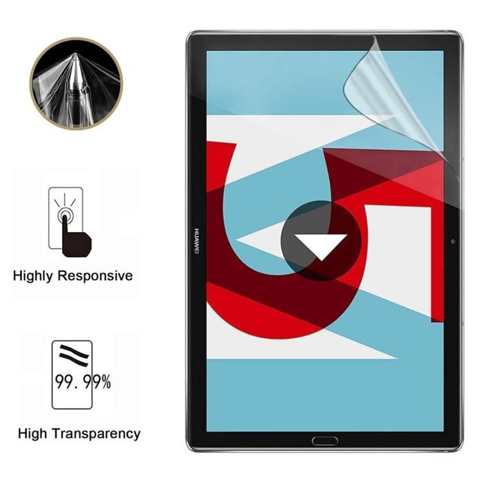 Screen Protector - Phonillico - Huawei MediaPad M5 10 - Pack 2 - Scratch-resistant - Ultra-thin