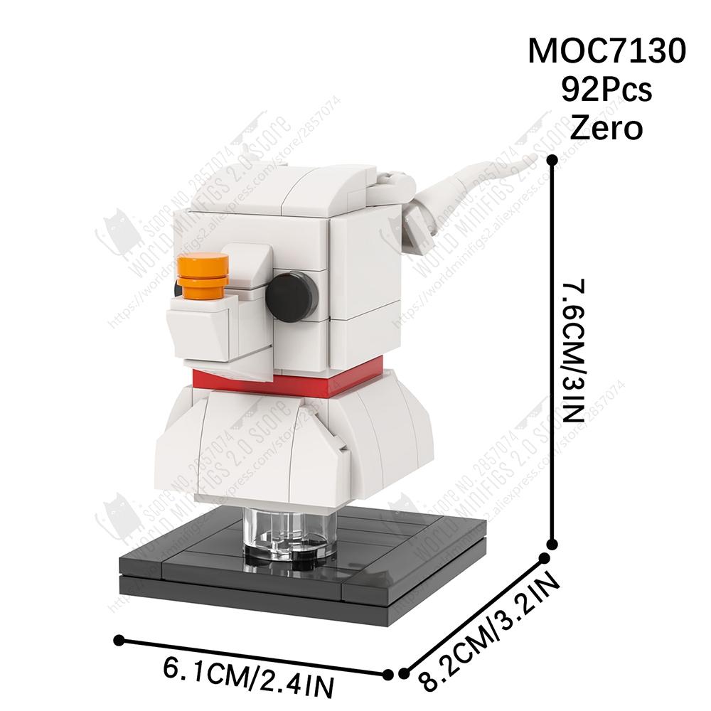 

MOC7130 DIY Ghost Dog Zero Building Blocks Creative Christmas Nightmare Animal Character Model MOC Assembly Bricks Toys For Kids