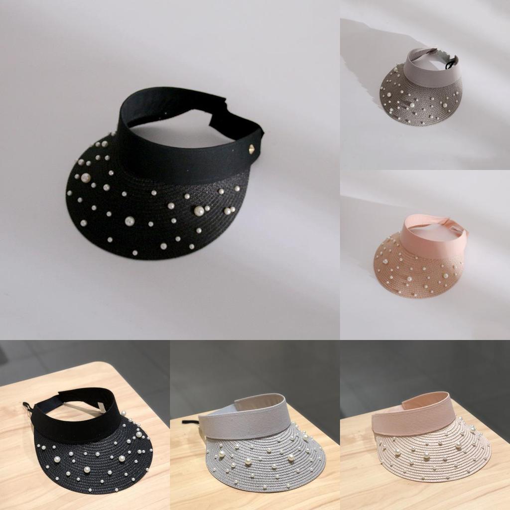 Style Versatile Hat Straw Woven Elegant Womens Outdoor Sunshade Hatscaps