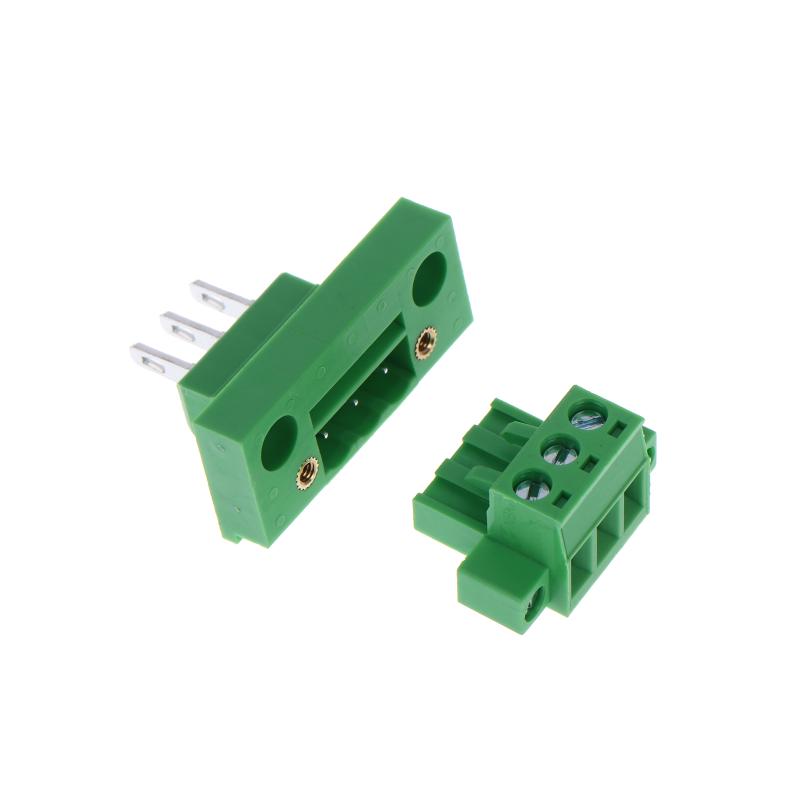 1 Satz 2Edgwb + 2Edgkm 5,08 Schalttafel-Schraubklemmenblock Drahtverbinder 5,08 mm Raster Stecker/Buchse Einsteckbare Klemmensteckerbuchsen