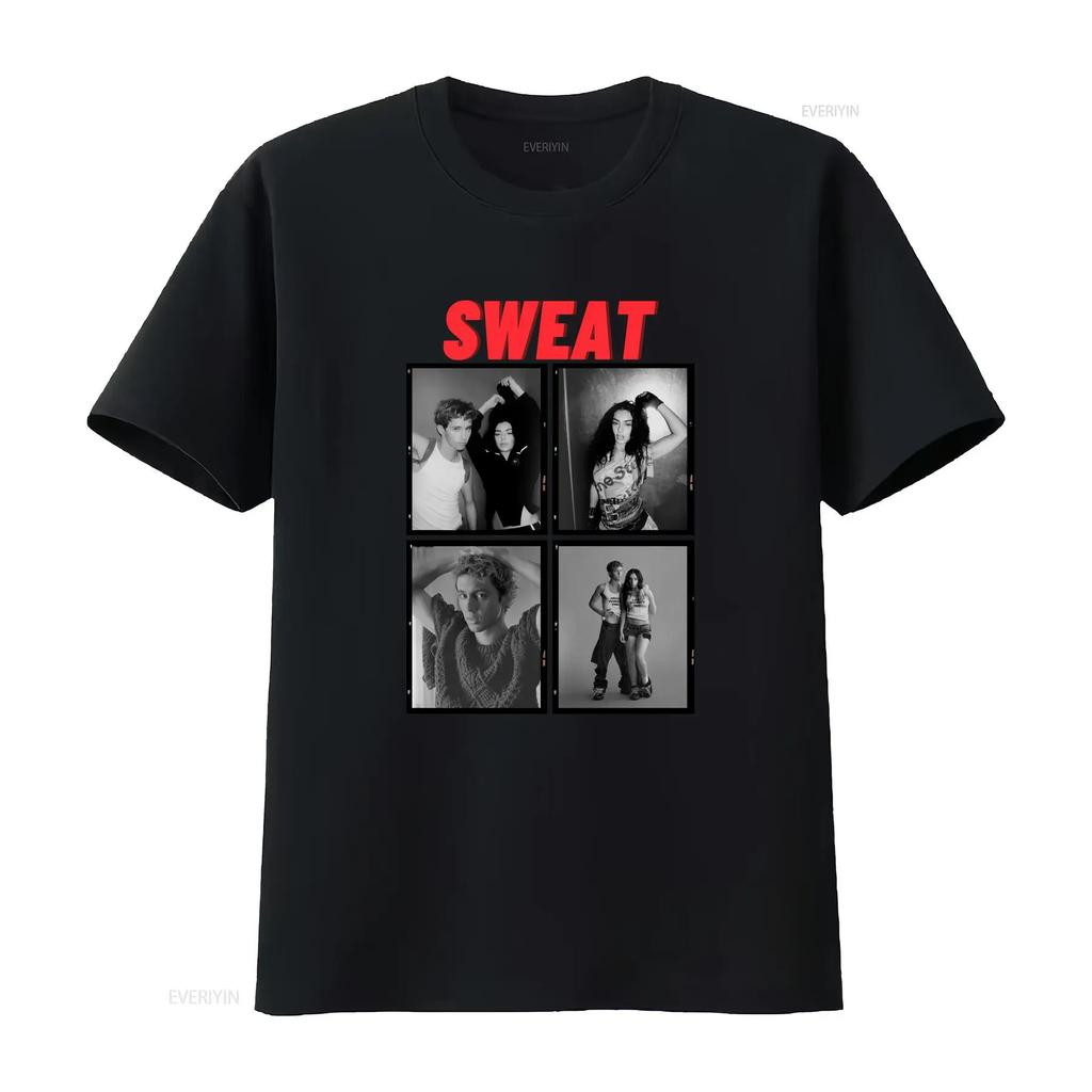 Charli Xcx und Troye Sivan Sweat Tour T-Shirt Konzert L031007 Vintage Bequem Vielseitig Modedesigner Kleidung
