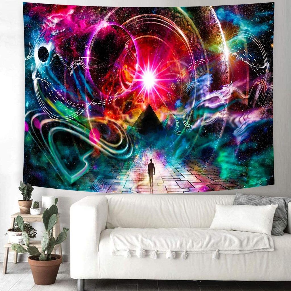 Tapestry Galaxy Universe Starry Sky Wall Hanging Tapestry Milky Outer Space Abstract Psychedelic Nebula Headboard for Bedroom