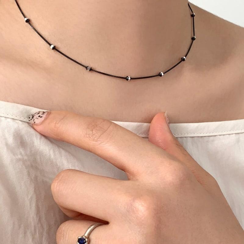 warmrecord Silver925 Dawn light choker Necklace_N048