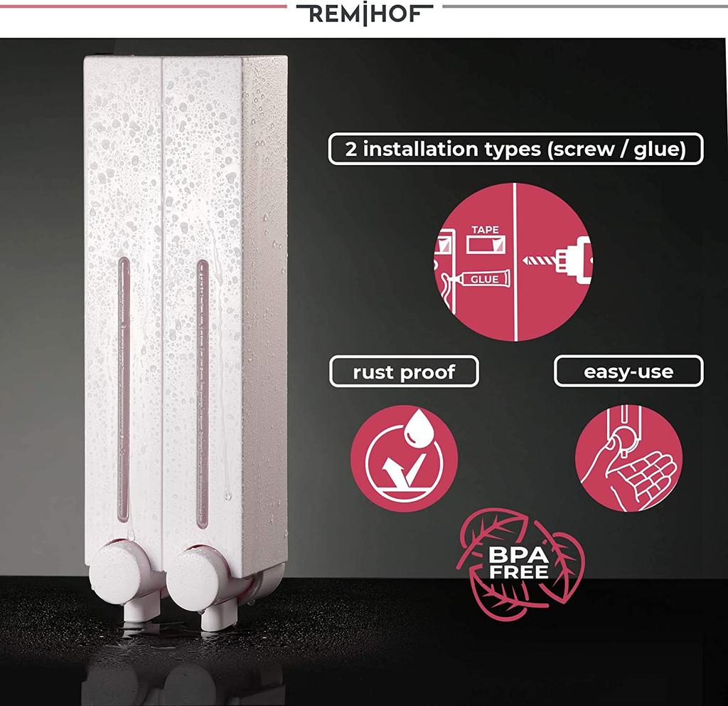 Dozator de săpun de 420 ML, dozator manual de săpun de duș, dozator de detergent de perete cu gel de duș, pentru baie, hotel, dropship