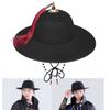 Chapeau de Costume Traditionnel Chinois Chapeau Rond Vintage Fait Main Chapeau Héritages Chinois pour Diverses Occasions