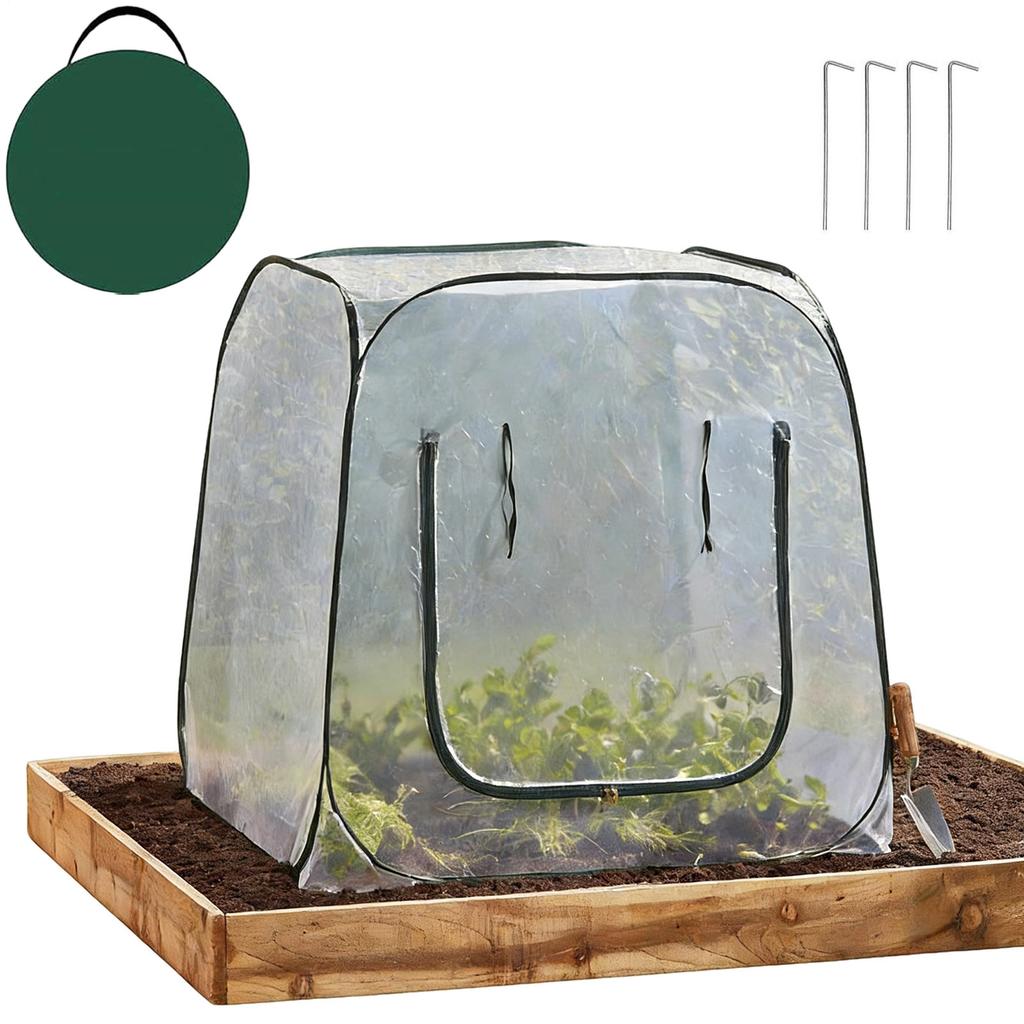 Mini-Gewächshaus Pop-up Gewächshausabdeckung Balkon Hof Garten Frostschutz Sämlingsisolationsschuppen für Gemüse