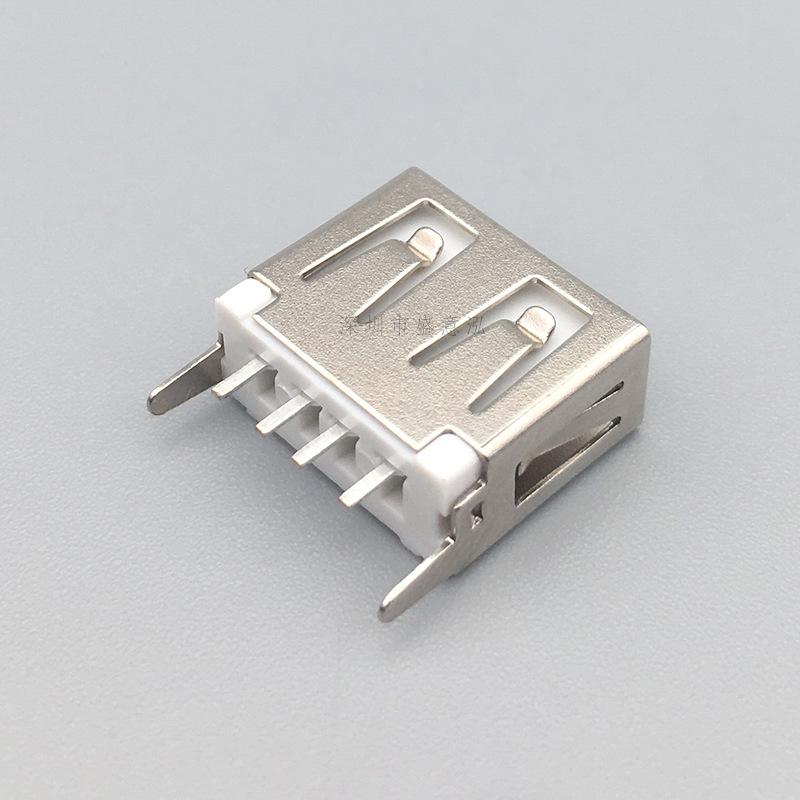 USB 2.0 Female Socket, Vertical Short Body, 10.5A, 180° Straight Pin Charging Connector