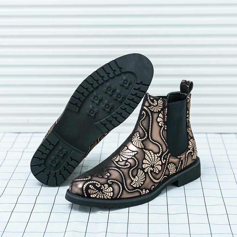 High End Brand Men's Leather Boots Formal High Top Casual Shoes Dress Boots Chelsea Business Wedding Ankle Boots Men 38-48