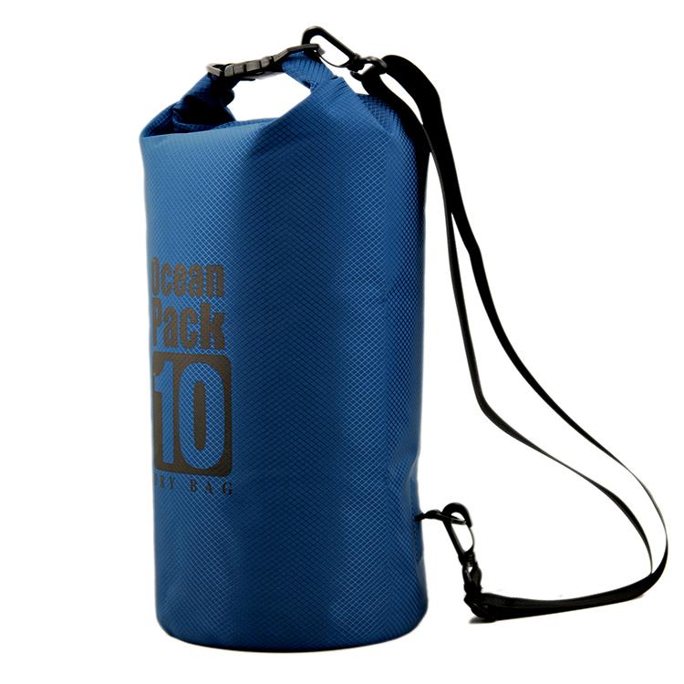 Custom Size Waterproof Dry Bag 2L 5L 10L 20L, 0.3mm Polyester PVC for Outdoor Travel Swimming Boating