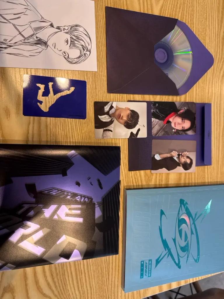 ATEEZ Funktion) Outlaw Album Fullständig uppsättning (Storförsäljning) / Inkluderar CD & Poka Använd