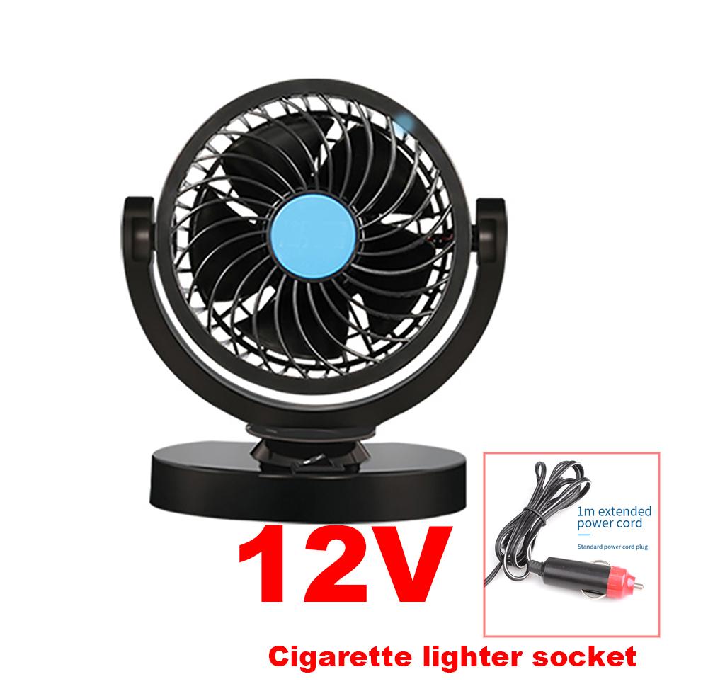 24V 12V 360 Degree All-Round Adjustable Car Auto Air Cooling Dual Head Fan Low Noise Car Auto Cooler Air Fan Car Fan Accessories