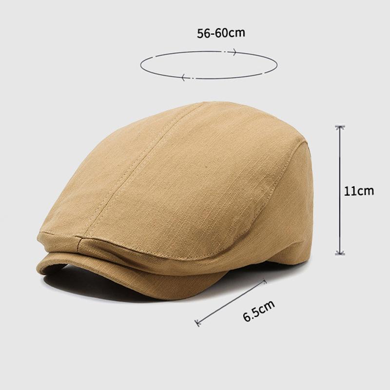 Britský styl Newsboy Cap Pánské Jednobarevné Peaked Cap Forward Cap Outdoor Baret Plochá Cap Driver Ivy Hat Gatsby Painters Klobouky