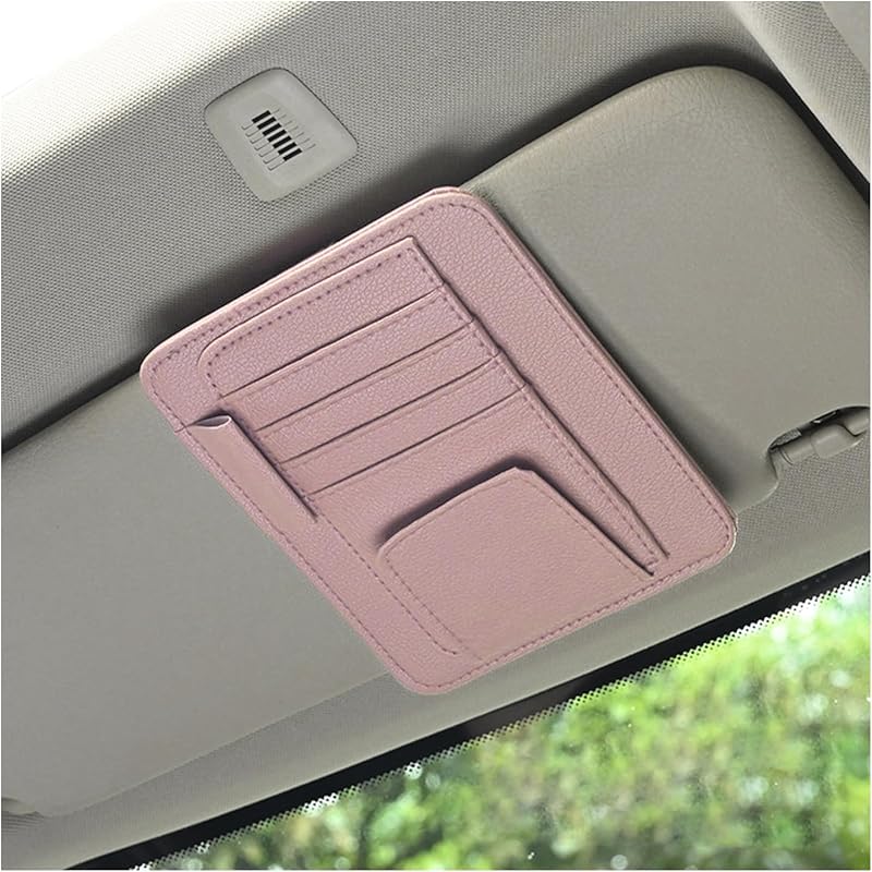 Augeny Car Sun Visor Organizer, Small Auto Visor Organizer And Storage, Registration And Document Holder, Vehicle Accessories For Sunglasses,