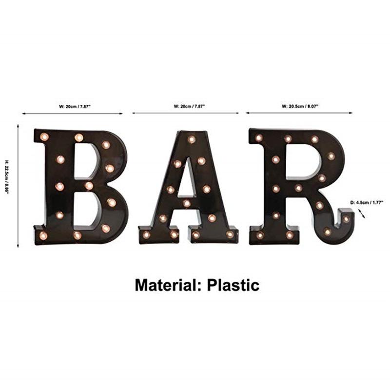 26 LED Letter Lights Decorate Birthday Parties, Weddings, Anniversaries, Party Venues, Garden and Bar Decorations