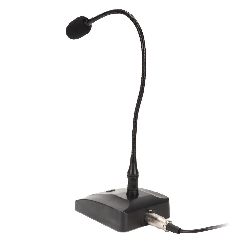 Gooseneck Condenser Microphone Professional 6.35mm Desktop Wired Microphone for Broadcasting Conferences Speech