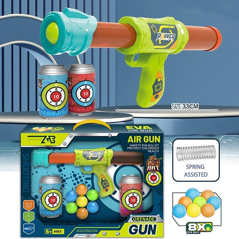 

Kids Toy Enjoyable Shooting Aerodynamic Soft Texture Bullet Gun Parent-child Interactive Competitive Play Game