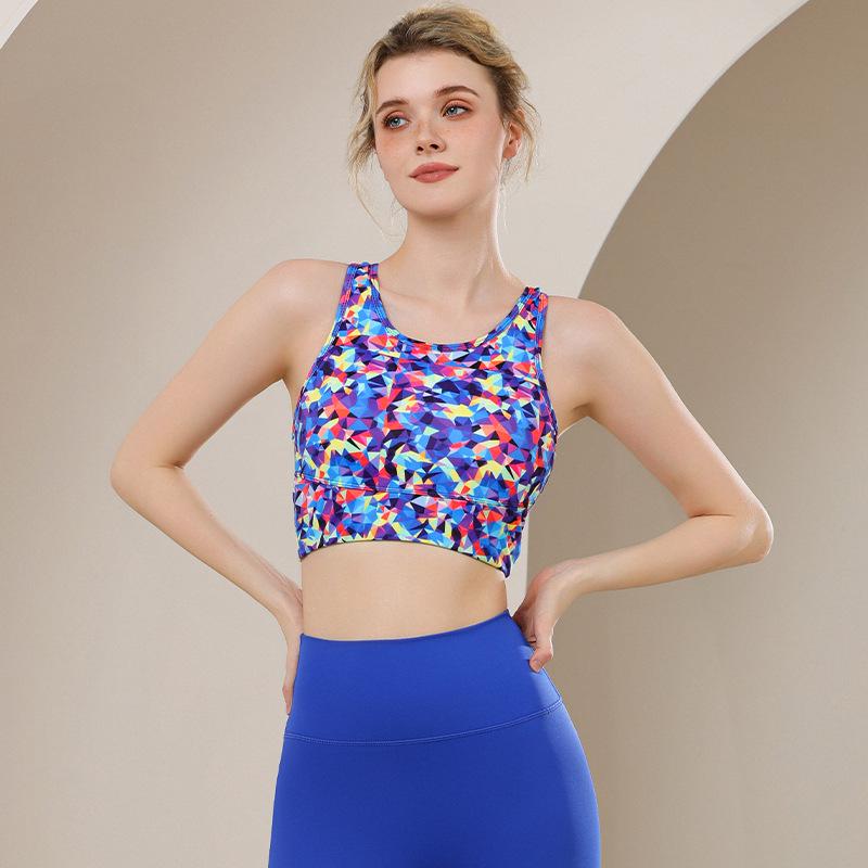 

2025 Слитный спортивный бюстгальтер с высокой степенью поддержки - Ударопрочный, для йоги и бега L