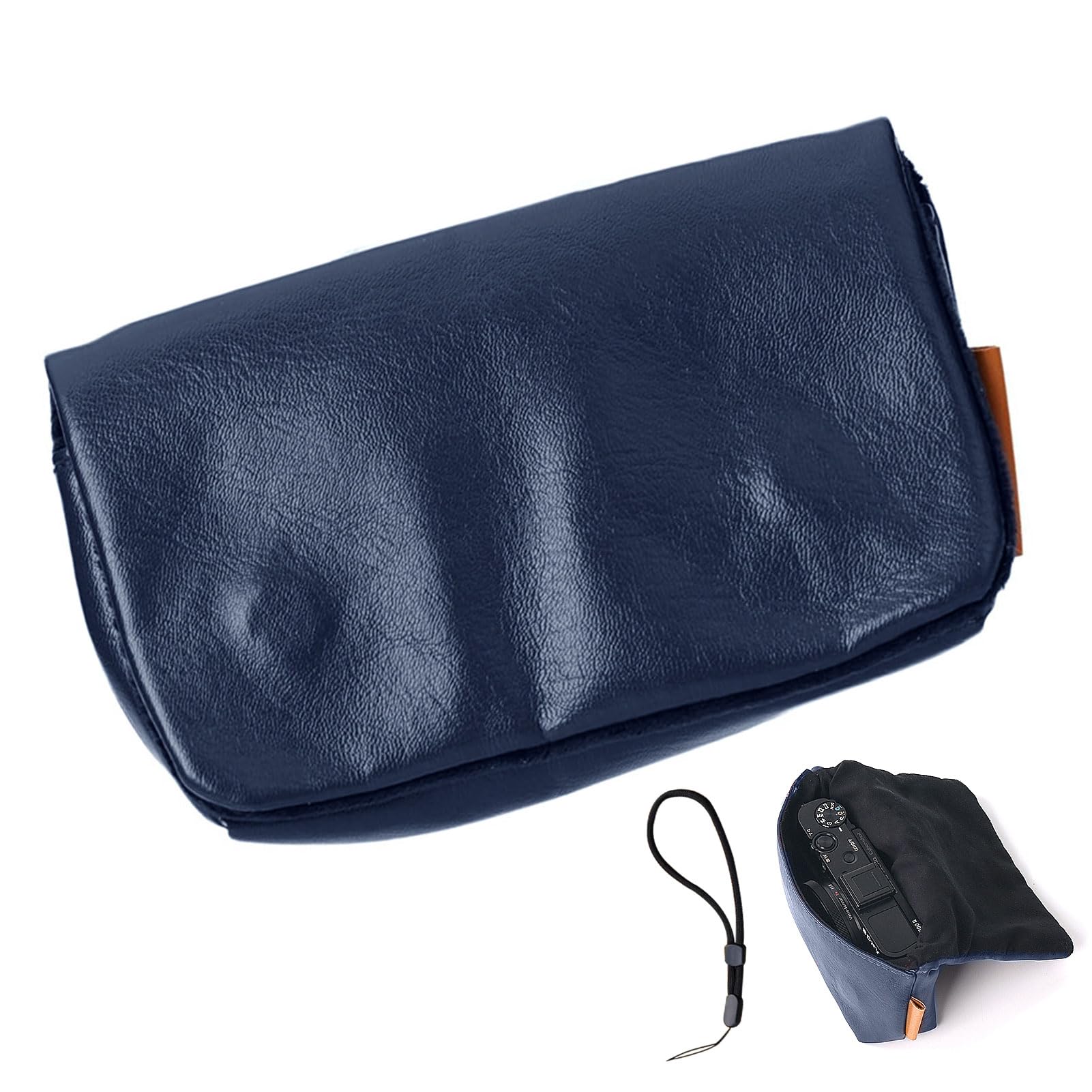 

Digital Camera Storage Storage Digital Compact Digital Camera Suitable for SONY SONY SONY FUJIFILM Small Camera Magnetic Closure Case, Pouch, Camera, синий