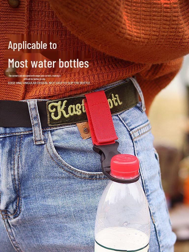 Outdoor Climbing Water Bottle Hook and Lanyard for Backpack or Belt