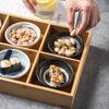 Große Bambus-Servierplatte im Rokugyo-Stil (33x22,5cm), Geteilter Lebensmittelbehälter, Perfekt für Gemüse, Mittagessen und Wurstwaren. Praktisch für Restaurants
