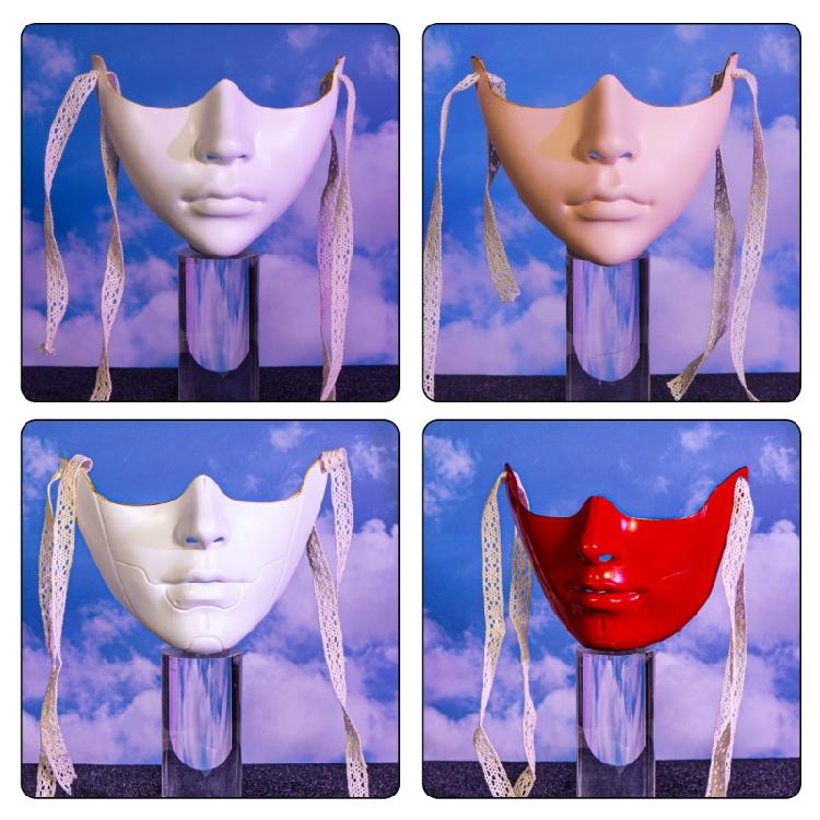 Halloween Costume Mask Phantom Mask White Half Face Mask For Women Men Cosplay Enthusiasts Masquerade Decoration Mask