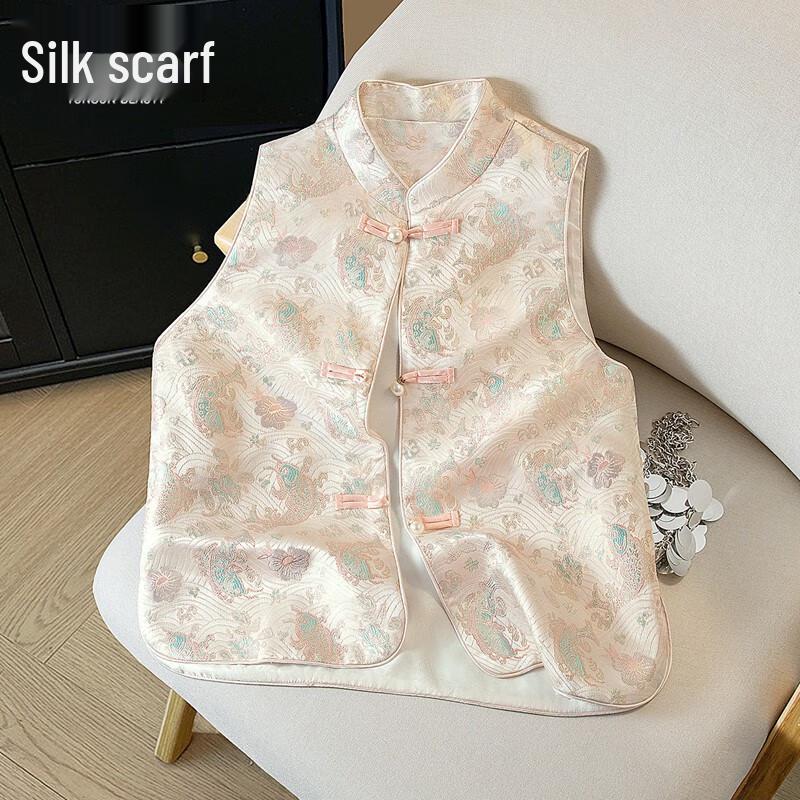 

Женский новый жилет в китайском стиле с жаккардовым узором и воротником-стойкой L