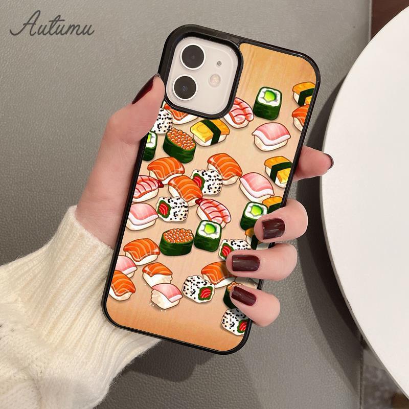 Japanese Cuisine Sushi Food Phone Case for iPhone 17 Air 15 16 16e 11 12 13 14 Pro Max Plus Coque Fundas Shell