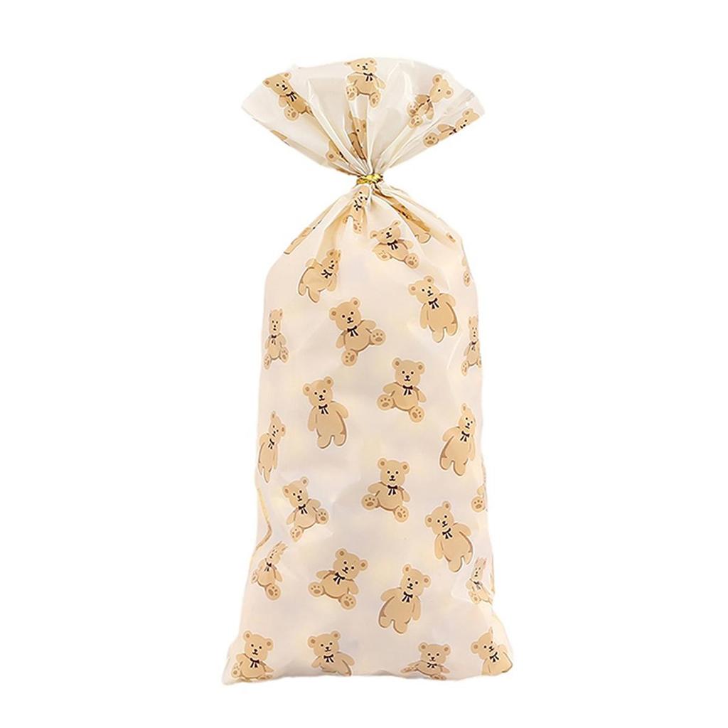 50Pcs Animal Party Bear Candy Bag Gift Bags Biscuits Cookies Dessert Diy For Kids Football Jungle Theme Birthday Party Decor
