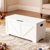 Kids Storage Bench, Wooden Toy Box Chest, Large Storage Cabinet with Safety Hinge, Toddlers Storage Bench for Playroom, Living Room or Entryway, Easy