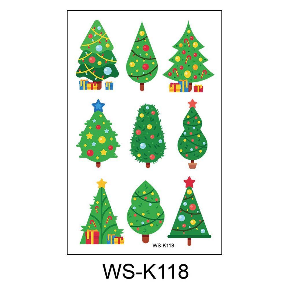 Supplies Arm Neck Cartoon Fake Tattoo Temporary Tattoos Body Art Decals Christmas Tattoo Stickers