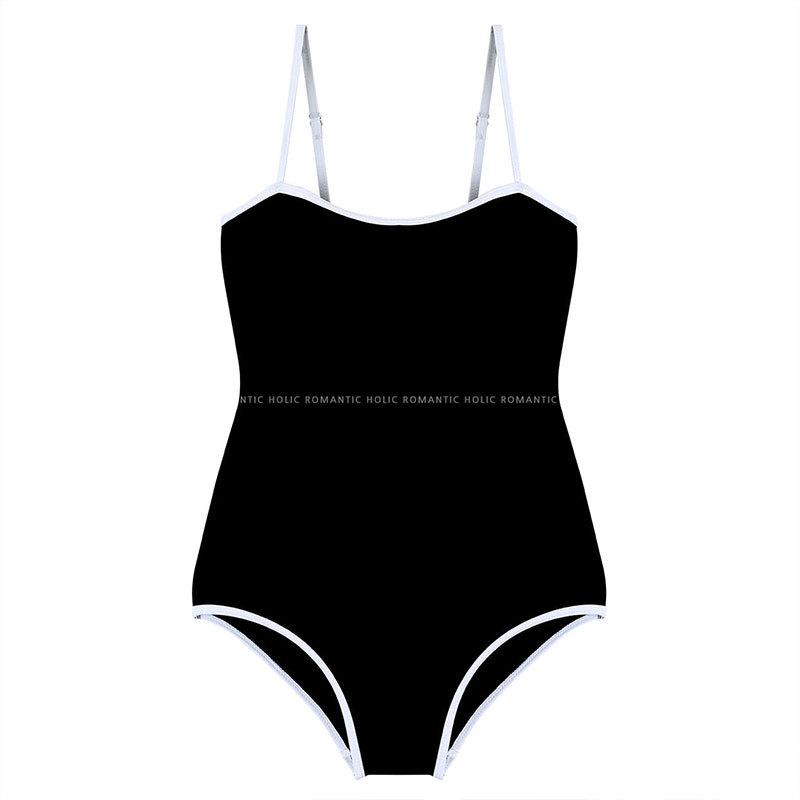 South Korea 1011 new swimsuit women, split skirt student belly conservative hot spring swimsuit one-piece ins style