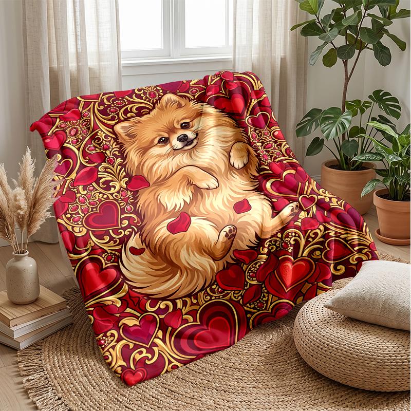 Plaid Paws Pattern Theme blanket Lightweight Warm Flannel Blanket Decorative Throw Blanket for Home Decoration