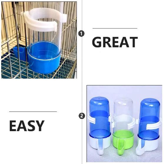 6pcs Automatic Drinking Fountain No Parrot Feeder Cockatoo Water Dispenser Automatic Parrot Water Feeders Bird Automatic Water Feeder Raised Dog Long
