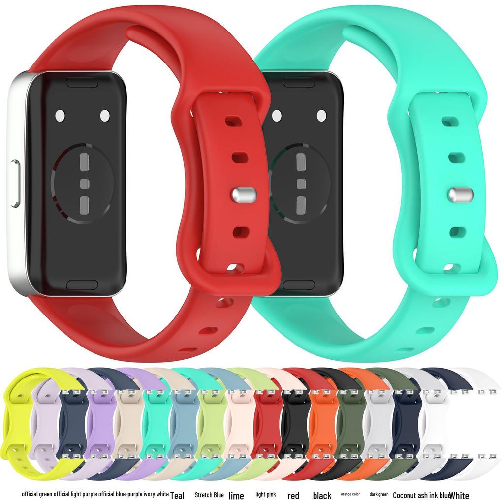 Huawei Band 10 Silicone Strap with Butterfly Buckle for Bands 8/9 - Sport Slim Waist Silicone Strap