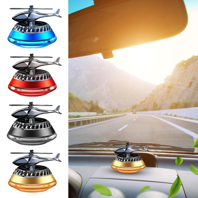 Car Air Fresheners Solar Rotating Helicopter Car Decorations Car Fragrance Flavoring Diffuser Perfume Auto Interior Accessories