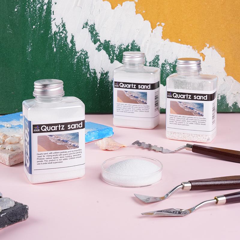 Weißer Quarzsand Acrylpigment: Feine Mineralgranulate für handgemachte Farben