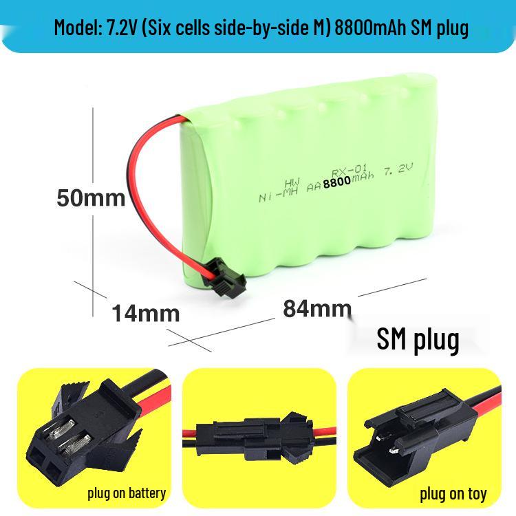 Ni-MH AA Rechargeable Battery Pack for Remote Control Cars: 3.6V To 12V
