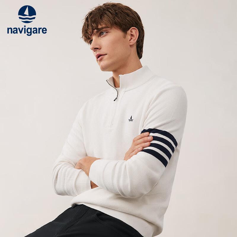 Navigare Men's Half-Zip Cashmere Blend Knit Sweater