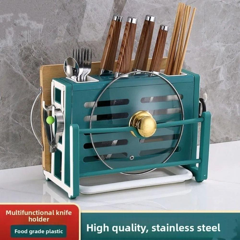 Breathable Integrated Cutlery Holder Thickened Board Pot Cover Shelf  Kitchen Use