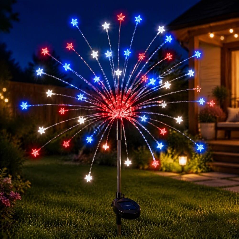 Waterproof Solar Firework Lights LED Solar Fireworks Lights Halloween Fairy Lights Landscape Decor