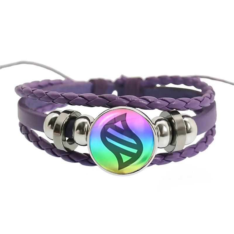 1 Stück Kindergeschenk Anime Mega Stein Pokemon Snap Geflochtenes Lederarmband Glas Cabochon Verstellbares Armband Schmuck für Frauen